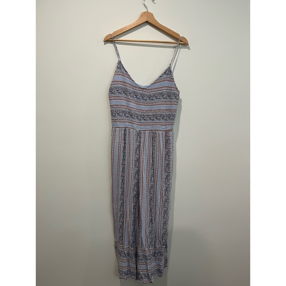 American Eagle Smocked Culotte Jumpsuit